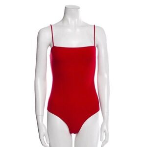 Reformation Red Sleeveless Bodysuit
